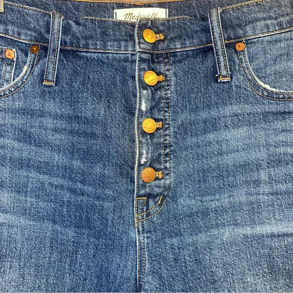 Madewell The Perfect Vintage Crop Jean Button-Front Comfort Edition Sz 33 - Picture 2 of 13